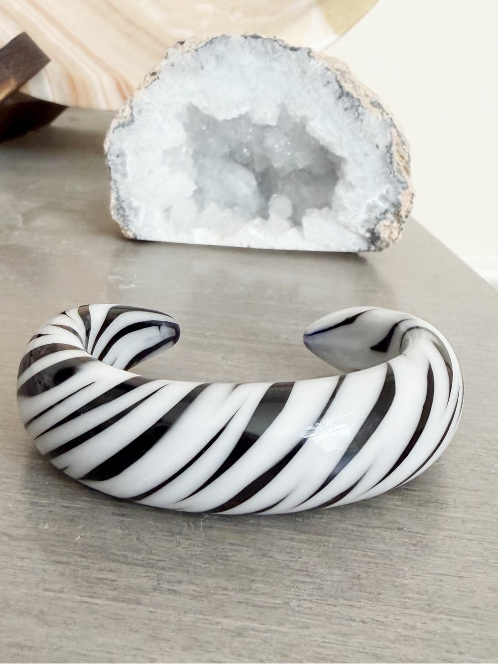 Zebra pattern Kevin O’Grady Glass Bracelet